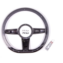 Steering Wheel Camber D-Shaped 14in Black