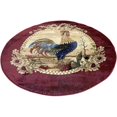 thumbnail image 4 of Rooster Style Round Sunflower Country Area Rug 256,000 Point Area Rug Burgundy Blue Beige Black Bellagio Swirl Design M09AB (4 Feet X 4 Feet), 4 of 5