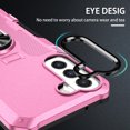 thumbnail image 5 of Allytech for Samsung Galaxy S23 FE Phone Case with Ring Holder, Anti-Fingerprint Non-slip Anti-Drop Heavy Duty Corner Protection Rotating Ring Stand Cover Case for Samsung S23 FE 5G 6.4", Pink, 5 of 10