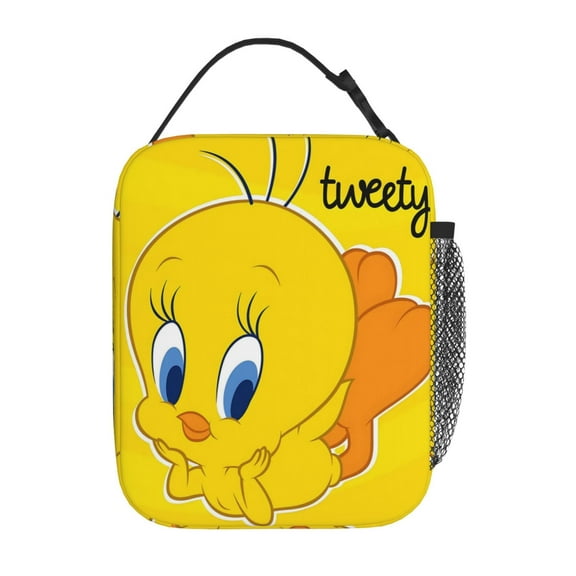 Lunch Bags For Women Men Personalized Tweety Bird Insulated Lunch Box, Leak-Proof & Freezer-Safe, Adjustable Strap & Side Pocket For School, Work, Camping, Picnic, Beach 10*4*8inch
