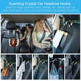 thumbnail image 4 of OTOSTAR Car Hooks, Handmade Bling Diamond Car Headrest Hangers Organizer Universal Auto Hooks Car Seat Hooks for Vehicle Car, 2 Pack (Silver), 4 of 5