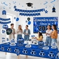 thumbnail image 5 of JESTAR 2026 Graduation Party Decorations Set, Backdrop, Banner, Ballons, Tablewares Set, Pack of 150, Black Blue, 5 of 6