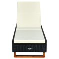 thumbnail image 2 of vidaXL Sunbed with Cushion Poly Rattan Black, 2 of 5