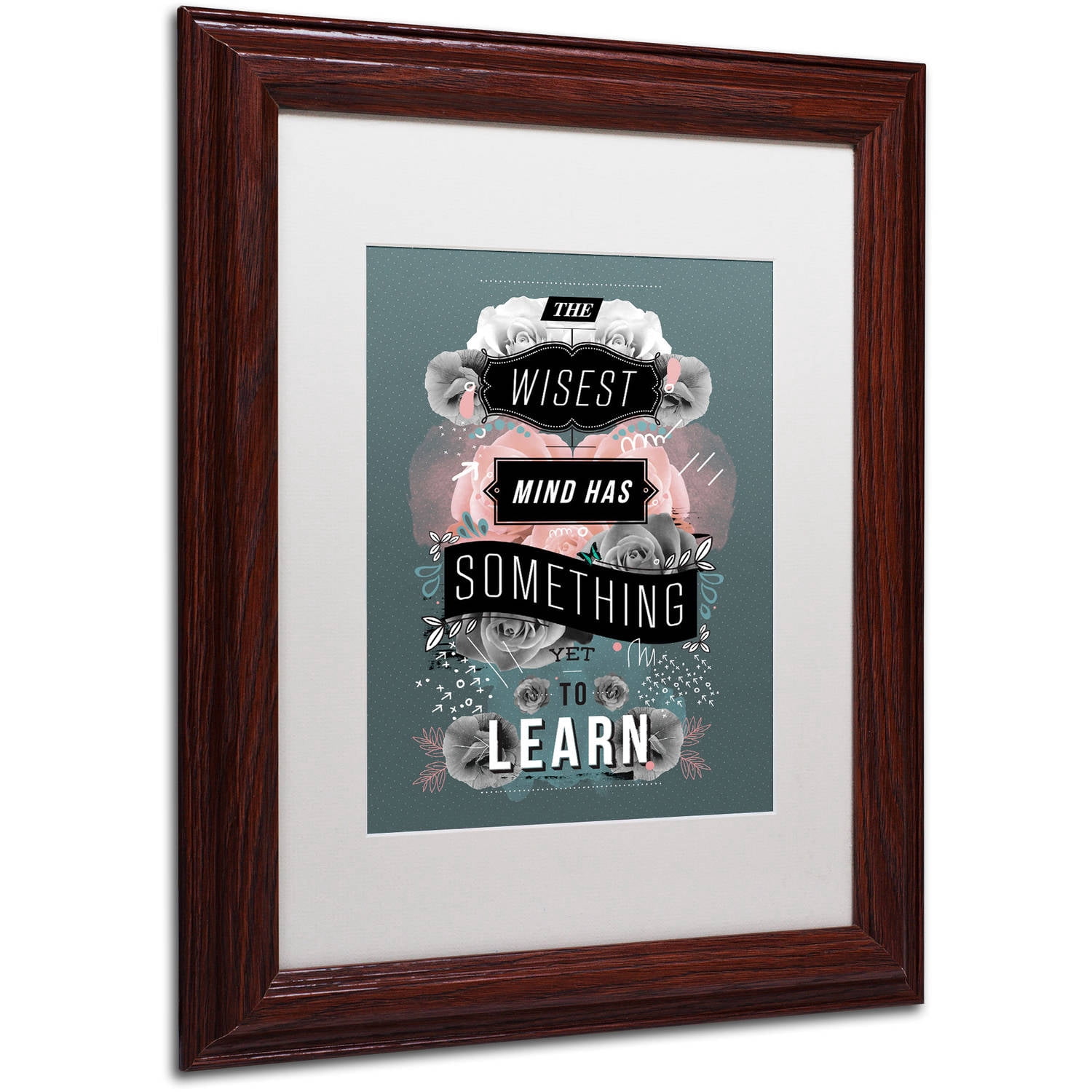 Trademark Fine Art "A Beautiful Mind" Canvas Art by Kavan & Co, White Matte, Wood Frame