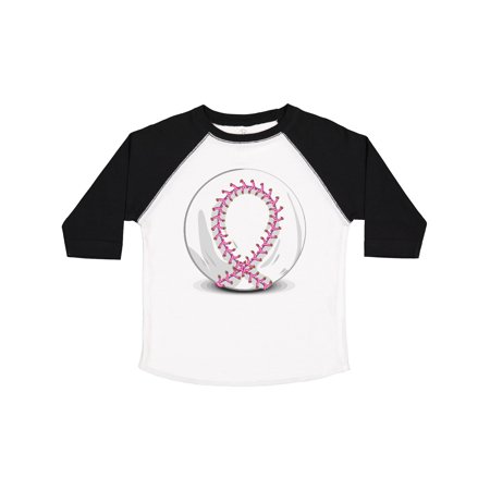 

Inktastic Pink Breast Cancer Ribbon Baseba Gift Toddler Boy or Toddler Girl T-Shirt