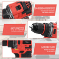 thumbnail image 3 of "Atverce Kit De Sin Escobillas Atornillador De Impacto Y Taladro Belug, Color Negro rojo ", 3 of 5