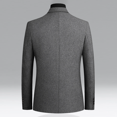 thumbnail image 2 of SWSMCLT Men's V Neck Blazer Sport Coat Fall Valentines Day Suit Jacket Cozy Classic Soft Grey3 Small, 2 of 5