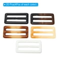 thumbnail image 3 of Uxcell 20Pcs Resin Rectangle Scarf Ring Clip for Scarf T-shirt 5 Colors 1.5x2.4", 3 of 6