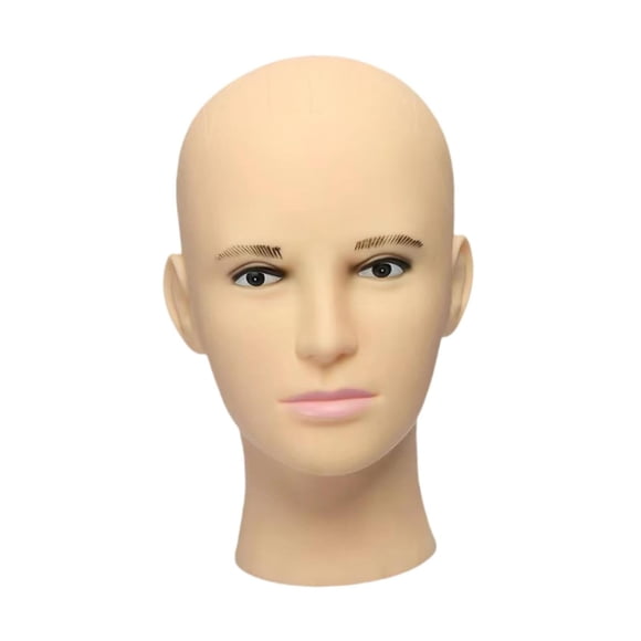 EGNMCR Male Bald Mannequin Head Manikin Head Model Head Display Lightweight Cosmetology Multipurpose Sturdy Wig Holders Makeup Mannequin