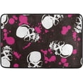 thumbnail image 5 of SKYSONIC Shower Curtain and Rug Set Abstract Skulls Polyester Waterproof Bath Curtain and Mat for Bathroom with Hooks 72 x 72 Inches, 5 of 6