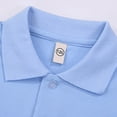 thumbnail image 3 of HCNTES Long Sleeve Polo Shirts For Boys Boys Shirt Little Big Boys' Long Sleeve Button Down Casual Dress Shirt(Light Blue,8-9 Years), 3 of 4