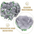 thumbnail image 5 of Flowers Heads for Wedding Decor Grey Artificial Rose Flower 50Pcs, 5 of 5