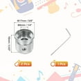 thumbnail image 2 of Uxcell Aluminium Potentiometer Knob, Universal Top Hat Knobs Volume Tone Control Knob with Set Screw for Guitar Bass Silver, 2 of 6