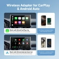 thumbnail image 5 of AstroAI Wireless Carplay Adapter, 2 in 1 Apple CarPlay and Android Auto Adapter Convert Wired to Wireless, Plug & Play for iOS 10+ & Android 11+, with Glass Panel, Metal Materials, Black, for Gift, 5 of 9