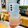thumbnail image 5 of for Samsung Galaxy S21 Ultra Case Holographic Iridescent, Gradient Bling Glitter Clear Case with Camera Lens Cover Soft Shockproof Cute Heart S21 Ultra Women Phone Case 6.8" (Gold Heart), 5 of 10