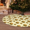 thumbnail image 2 of Cauagu 36" Christmas Tree Skirt Burgers And Hot Dogs Pattern Christmas Tree Decorations Tree Mat for Xmas Decorations Occasion Holiday Home Decor -36", 2 of 7