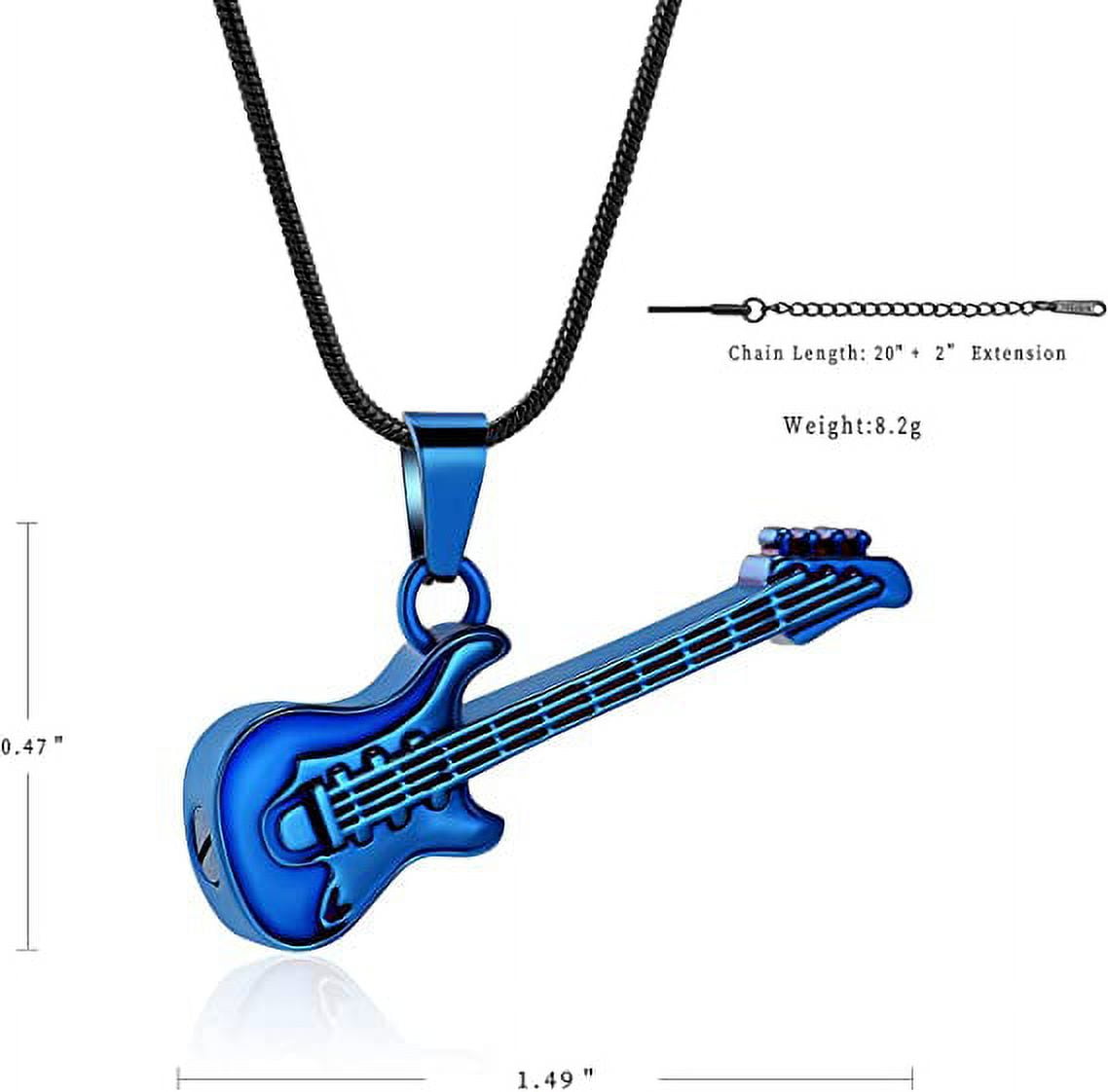 Personalized Guitar Urn Necklace Cremation Jewelry for Ashes Custom  Musician Memorial Necklace With Free Funnel Kit - Etsy UK
