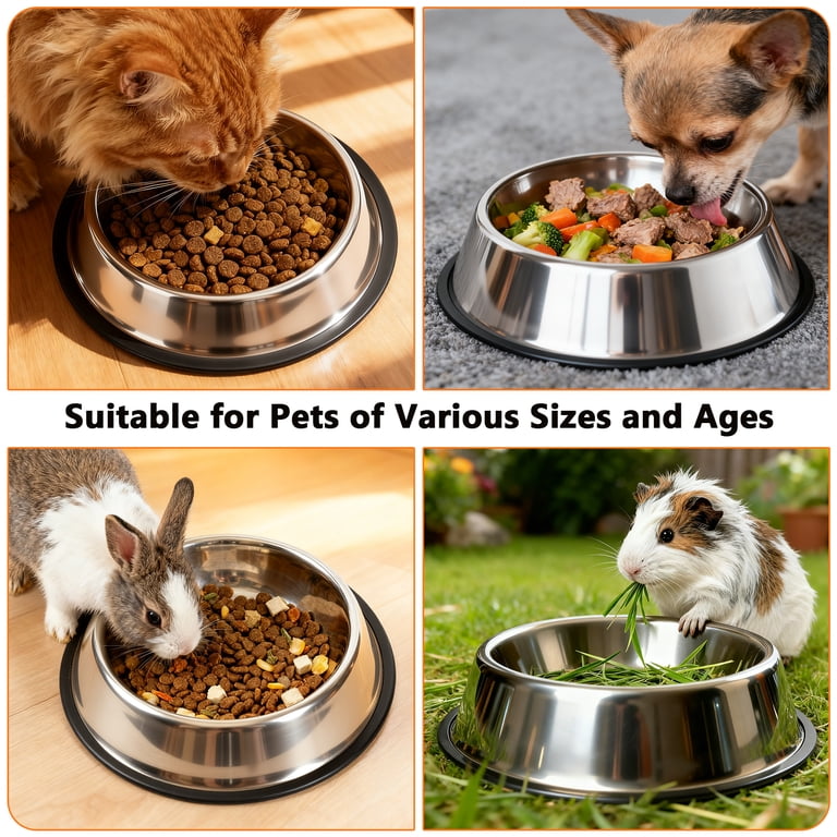 Cshidworld Stainless Steel Pet Bowls, 2-Pack, 38 oz photo 4