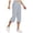Gray, variant on JnLxul Capri Pants for Women Elastic Drawstring High Waisted Loose Fitting Summer Casual Cotton Linen Capris with Pockets(X-Large,Navy)