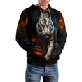 thumbnail image 3 of LAOLIUSN 3D Tiger Graphic Hoodie for Men, All-Over Print Pullover Sweatshirt, Big and Tall Plus Size Streetwear Hoodie with Pocket S-4XL, 3 of 7