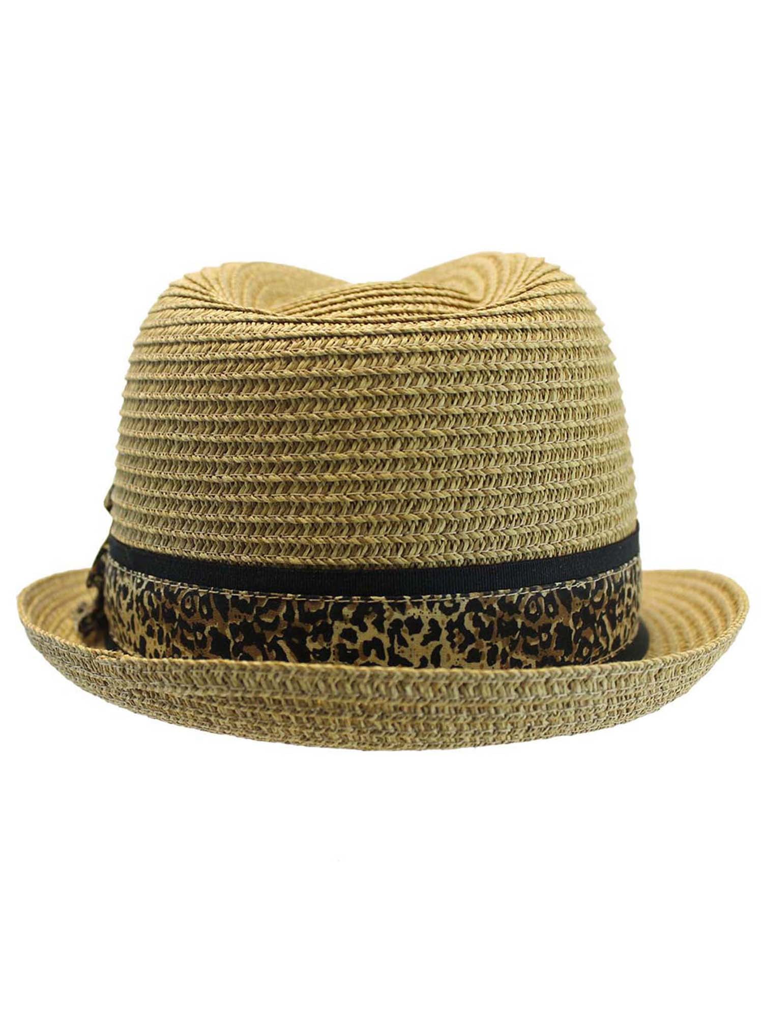 M Style Lab Junior Women/’s Set of 2 Paper Straw Fedora Hat Band One Size