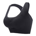 thumbnail image 2 of CHOK Women‘s Full Figure Front Closure Wirefree Jacquard Back Support Posture Bras Gray 2XL, 2 of 6