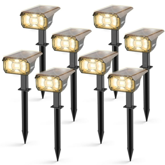 Luces solares para exteriores LEREKAM 40 LED, 3 modos, IP65, impermeables