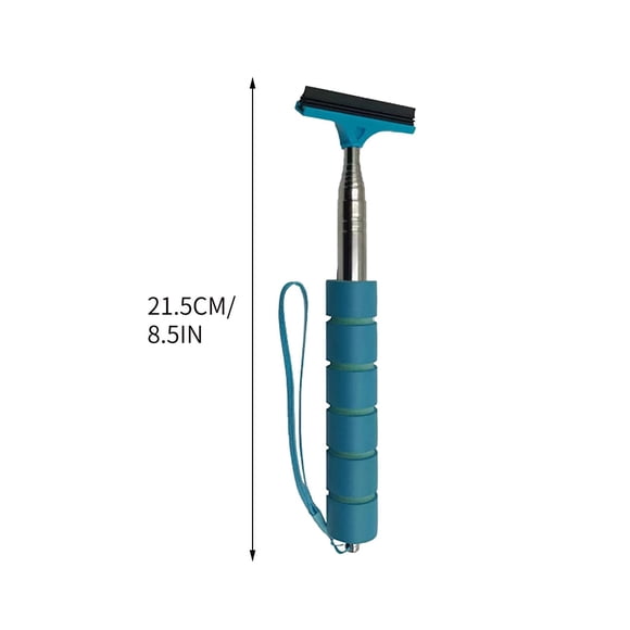 Car Rearview Mirror Wiper Brush with Retractable Telescopic Handle 980 mm for Window Cleaning and Dewatering Glass