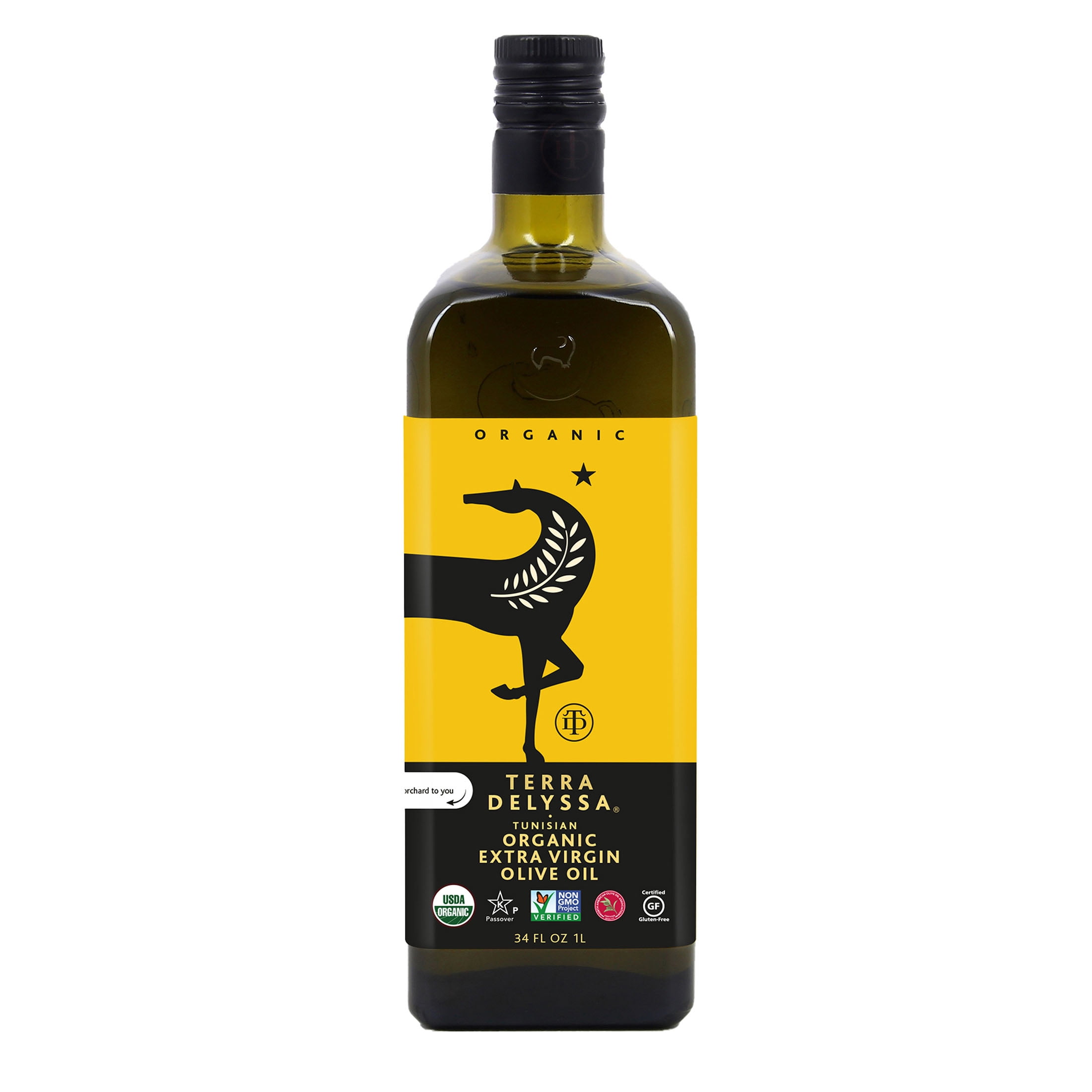 Terra Delyssa Organic Extra Virgin Olive Oil, 34 fl. oz. Glass