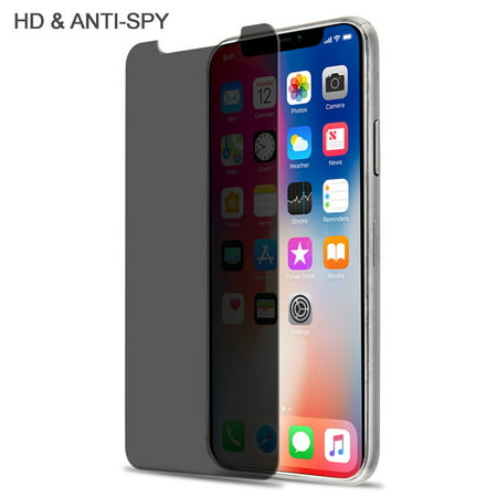 Anti-Spy Privacy Tempered Glass Screen Protector for iPhone 11 Pro / iPhone XS / iPhone (Best Cell Phone For Privacy)