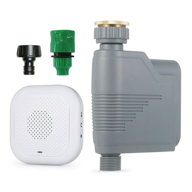 Generic Contrôleur d'Irrigation Intelligent Compatible WiFi avec Système d'Arrosage Automatique, Arroseur de Jardin Sans Fil, Minuterie et Pulvérisation de Brume pour Plantes, Compatible avec Connecteurs Rapides QT-06R & QTW-02R