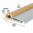 thumbnail image 3 of M-D Building Products 43822 4-9/16 in. x 1-3/8 in. x 36 in. Silver Adjustable Aluminum Thermal Break Threshold, 3 of 5