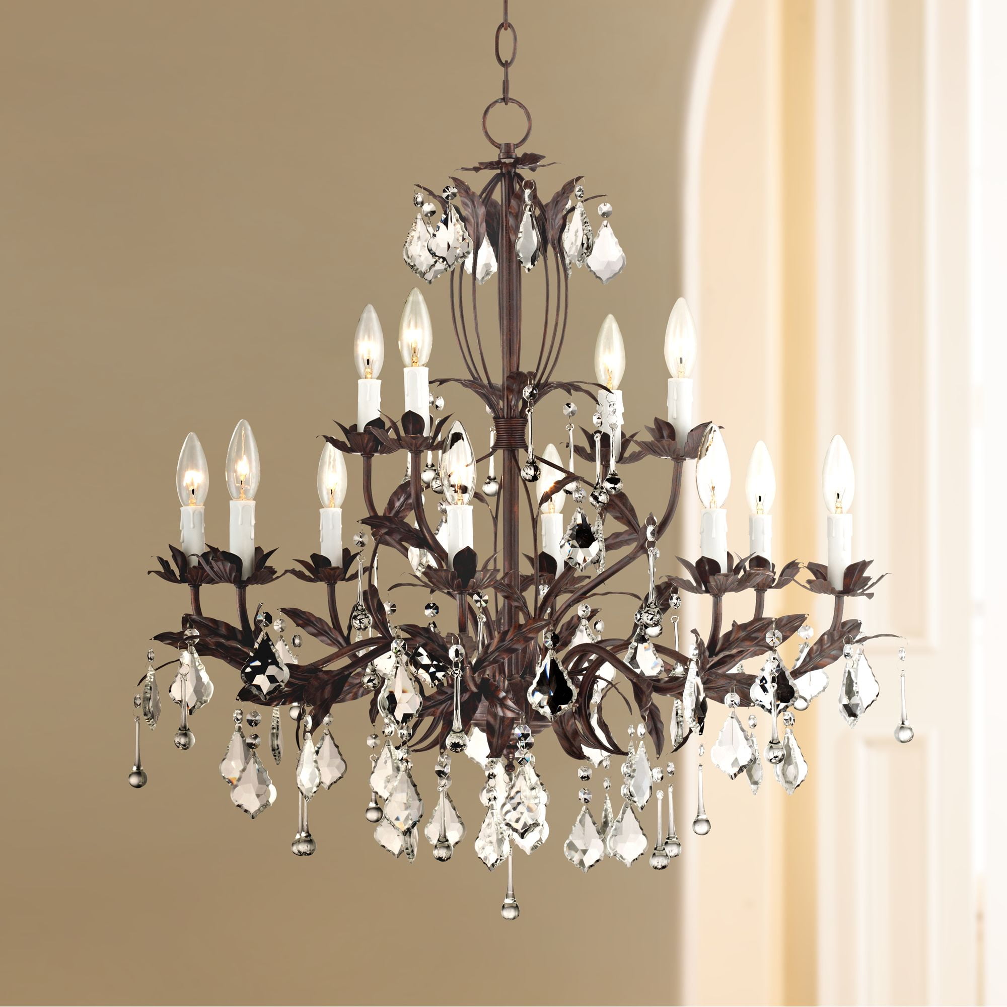 Kathy Ireland Venezia Golden Bronze Chandelier Lighting 28