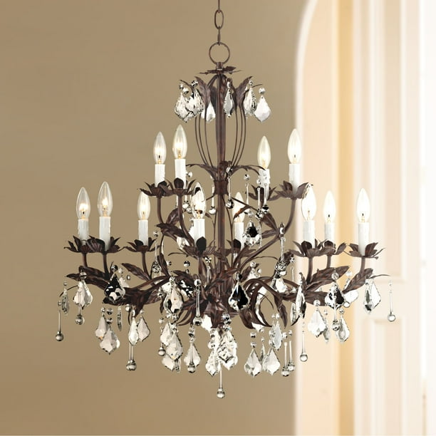 Kathy Ireland Venezia Golden Bronze Chandelier Lighting 28" Wide French