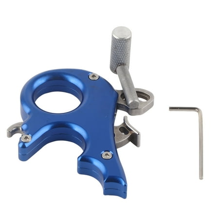 Archery Release Aids 3 Finger Grip Thumb Caliper Trigger for Compound Bow Accessory (Blue)