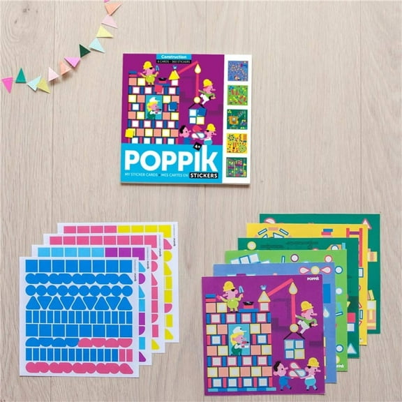 Poppik Stickers by Numbers 360 Stickers – Card – Creative Poster Paint – Children from 4 Years