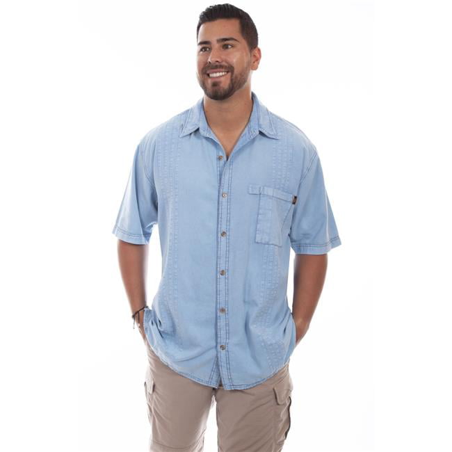 Scully 4800 SBD XXL The Traveler Mens Short-Sleeved Shirt, Distressed ...