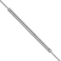 Auriga Fine Jewelry 14K White Gold Lab Grown Diamond VS/SI GH, w/1 inch ext. Bracelet for Women