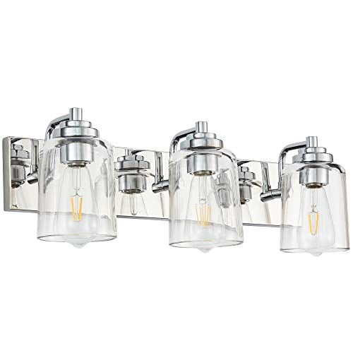 Sol 22 7 Inch Chrome Vintage Bathroom Vanity Light Fixtures Lights Over Mirror Wall Decoration 3 Bulbs Exclude Com Sol 22 7 Inch Chrome Vintage, Vintage Chrome Bathroom Light Fixtures