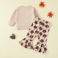 thumbnail image 4 of Gunia Holiday Outfits Sets For Girls Toddler Baby Xmas Candy Crewneck Sweatshirt With Stripe Flare Pants Set Winter Clothes Trendy Outwear, 4 of 7