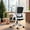 White and Black, variant on WXJHL Home Office Chair Ergonomic Desk Chair Breathable Mesh Chair High Back Desk Chair with Adjustable Height,Swivel Chair with Flip-Up Arms and Lumbar Support (White)