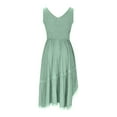 thumbnail image 6 of aohooy Western Dress for Women Fall Gothic Vintage Cowgirl Midi Dresses Casual Sleeveless Ruffled Sundress Beach Outfit 2025 Green,XL, 6 of 8