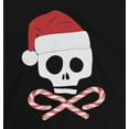 thumbnail image 4 of Old Glory Youth Skull And Cross Candy Canes Santa Short Sleeve T Shirt, 4 of 5