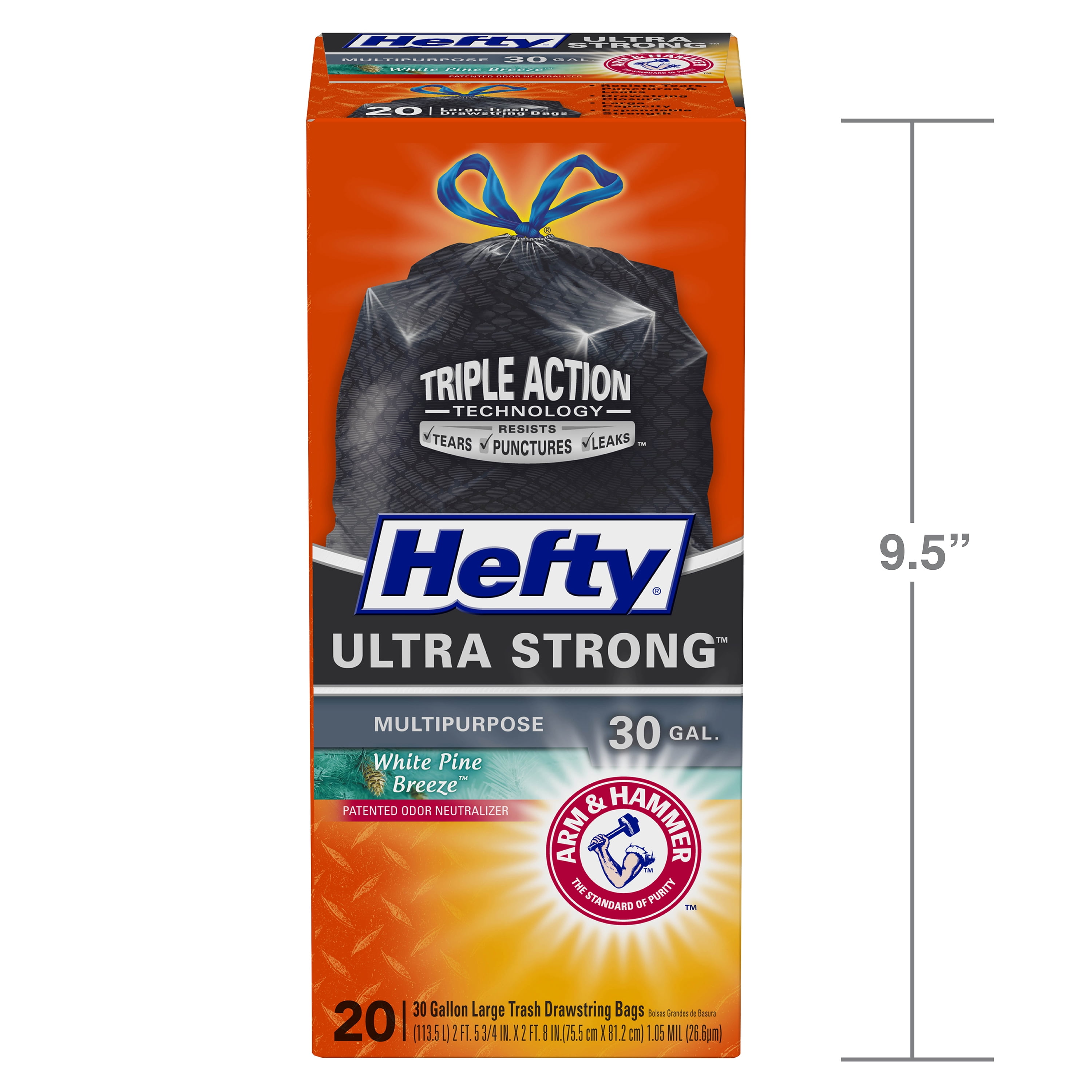 Hefty Ultra Strong 50-Count 30-Gallon Multipurpose Trash Bags, White Pine  Breeze Scent as low as $6.08/Box when you buy 3 After Coupon (Reg. $22.97)  + Free Shipping - 12¢/Bag - Fabulessly Frugal