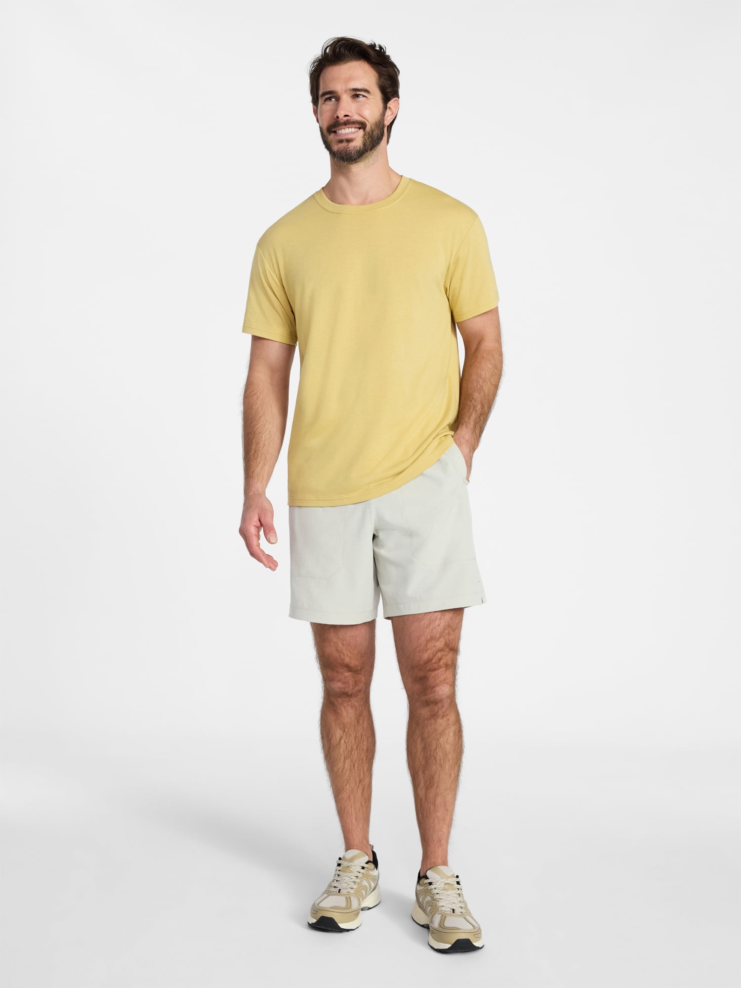 Athletic Works Men's and Big & Tall Tri Blend Tee with Short Sleeves, Sizes XS-4XLT