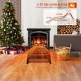 thumbnail image 3 of WAA Infrared Electric Fireplace Stove,15" Freestanding Fireplace Heater,Adjustable Brightness and Heating Mode,1000W/1500W,Black, 3 of 7