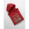 thumbnail image 3 of Smartprints Mens Graphic Hoodie Red - Retro Gaming Christmas Cotton Blend Classic Fit, 3 of 4