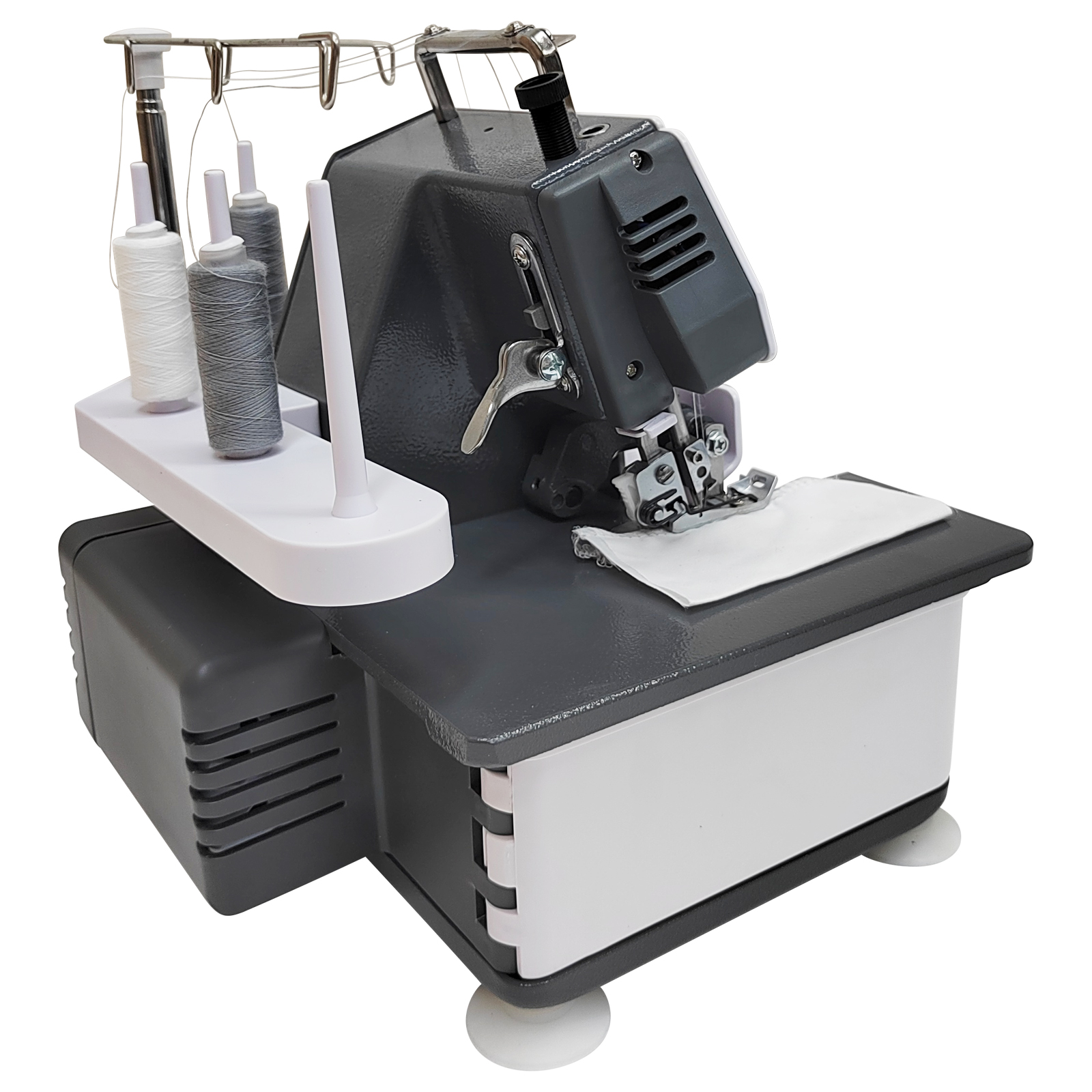 4 Thread Overlock Machine Sewing Machine Serger 110V 1200 stitches/minute Twin-needle for Hemming Seaming Edging