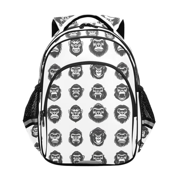 ALAZA Gorilla Pattern School Backpack Elementary Bag Bookbag Travel Rucksack