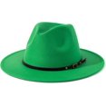thumbnail image 1 of SURJDE Women Belt Buckle Fedora Hat, 1 of 6
